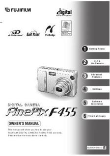 Fujifilm FinePix F455 manual. Camera Instructions.